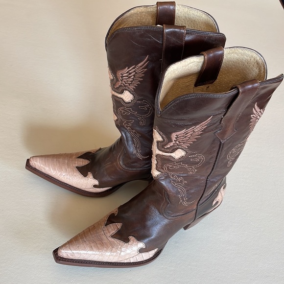 NWOT Exotic Leather Western Boots, sz. 9 - Picture 9 of 11